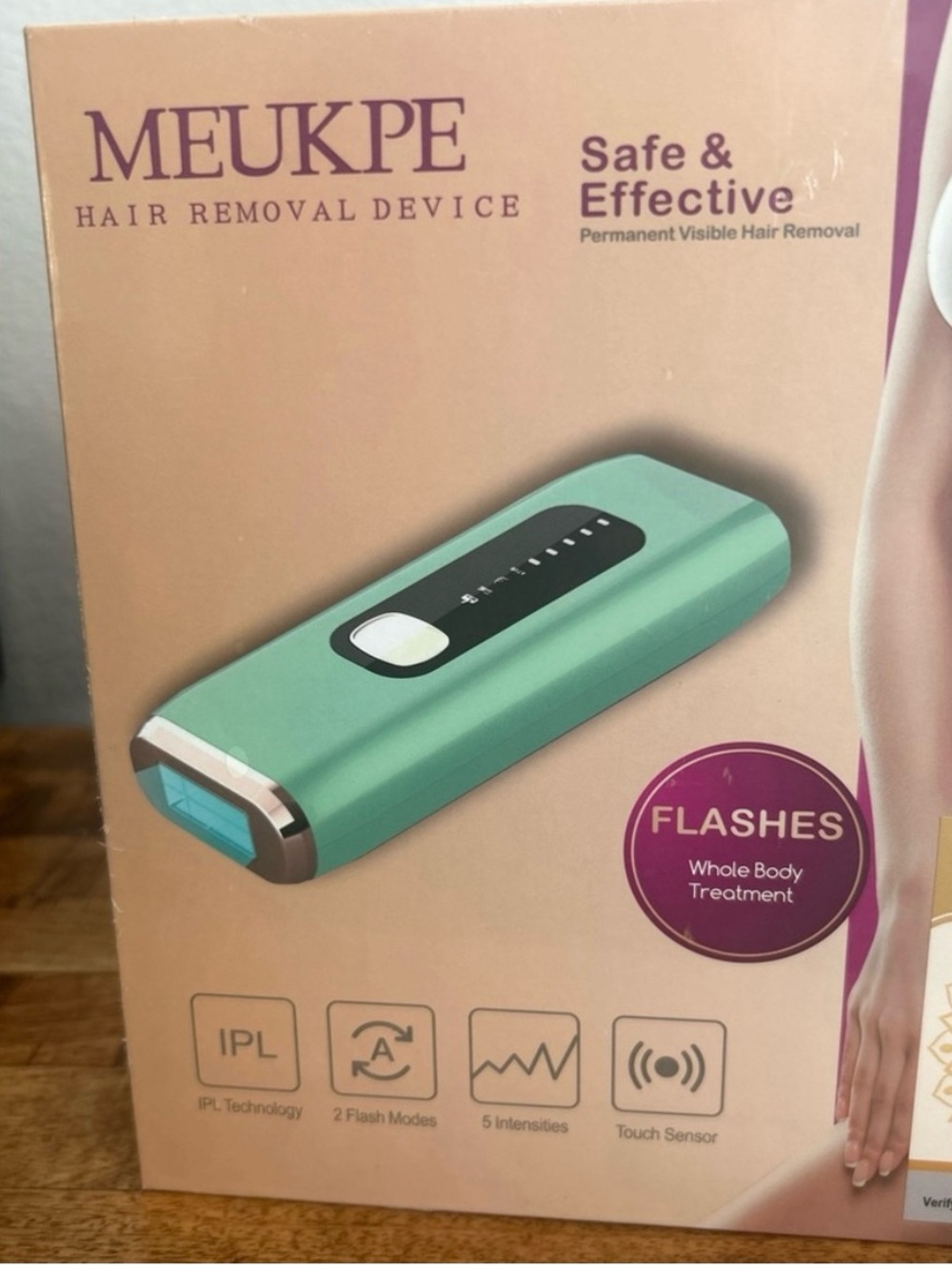 MEUKPE Hair Removal Device - Mint Green IPL Portable
